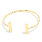 Wholesale metal Cuff Bracelet Metal Bar Edges D