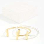 Wholesale metal Cuff Bracelet Metal Bar Edges D