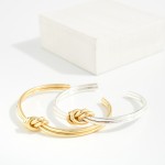 Wholesale metal Cuff Bracelet Knot Detail D