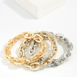 Wholesale chunky Metal Paperclip Chain Link Bracelet D