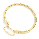 Wholesale metal Twisted Bangle Bracelet Hinged Opening D