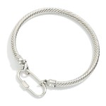 Wholesale metal Twisted Bangle Bracelet Hinged Opening D