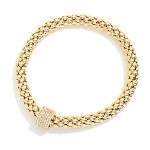 Wholesale metal Popcorn Link Bracelet Rhinestone Detail D