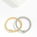 Wholesale metal Popcorn Link Bracelet Rhinestone Detail D