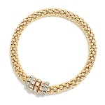 Wholesale metal Mesh Stretch Bracelet Beaded Rhinestone Disks D