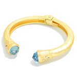 Wholesale hammered Metal Hinged Cuff Bracelet Rhinestone Edges D