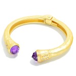 Wholesale hammered Metal Hinged Cuff Bracelet Rhinestone Edges D