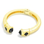 Wholesale hammered Metal Hinged Cuff Bracelet Rhinestone Edges D