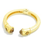 Wholesale hammered Metal Hinged Cuff Bracelet Rhinestone Edges D