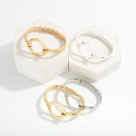 Wholesale hammered Metal Hinged Bangle Bracelet Hollow Circle D