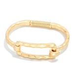 Wholesale hammered Metal Hinged Bangle Bracelet Hollow Rectangle D