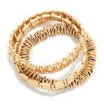 Wholesale set Three Mixed Bead Stretch Bracelet D