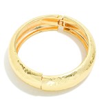 Wholesale hammered Metal Hinged Bangle Bracelet D