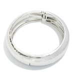 Wholesale hammered Metal Hinged Bangle Bracelet D