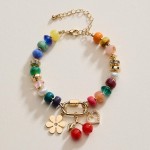 Wholesale beaded Bracelet Cherries Flower Pearl Heart Charms D