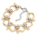 Wholesale chain Link Metal Horseshoe Bracelet D Extender L
