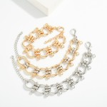 Wholesale chain Link Metal Horseshoe Bracelet D Extender L