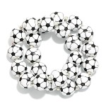 Wholesale set Two Sports Ball Beaded Stretch Bracelets D