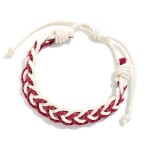 Wholesale two Game Day Braided Rope Bracelet Adjustable D