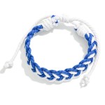 Wholesale two Game Day Braided Rope Bracelet Adjustable D