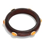 Wholesale wood Bangle Bracelet Oval Acetate Details D