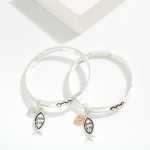 Wholesale metal Bangle Stretch Bracelet Crosses Ichthys Heart Charms D