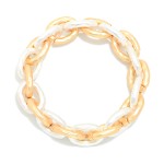 Wholesale hammered Metal Chain Link Stretch Bracelet D