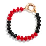 Wholesale two Game Day Beaded Stretch Bracelet Oval Clasp D