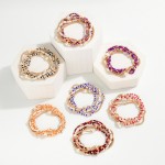 Wholesale set Gameday Beaded Stretch Bracelets Heishi Beads Pearls Metal Tones D