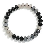 Wholesale acetate Stone Bead Beaded Stretch Bracelet D