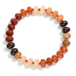 Wholesale acetate Stone Bead Beaded Stretch Bracelet D
