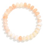 Wholesale acetate Stone Bead Beaded Stretch Bracelet D
