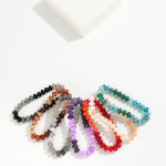 Wholesale acetate Stone Bead Beaded Stretch Bracelet D