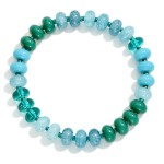 Wholesale acetate Stone Bead Beaded Stretch Bracelet D