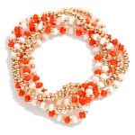 Wholesale set Game Day Beaded Stretch Bracelets D