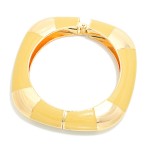 Wholesale metal Enamel Round Square Hinged Bangle Bracelet D