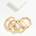 Wholesale ribbed Metal Hinged Bangle Bracelet Square Stone Details D