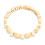 Wholesale ribbed Bangle Bracelet Acetate Dome Details D