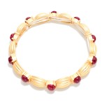 Wholesale ribbed Bangle Bracelet Acetate Dome Details D