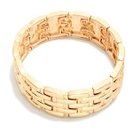 Wholesale metal Watch Link Stretch Bangle Bracelet D