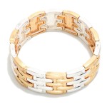 Wholesale metal Watch Link Stretch Bangle Bracelet D