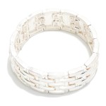 Wholesale metal Watch Link Stretch Bangle Bracelet D