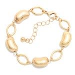 Wholesale chain Link Bracelet Metal Bead Stations D Extender L