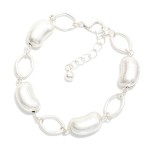 Wholesale chain Link Bracelet Metal Bead Stations D Extender L