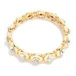 Wholesale metal Rhinestone Bangle Stretch Bracelet D