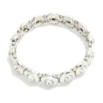 Wholesale metal Rhinestone Bangle Stretch Bracelet D
