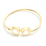 Wholesale metal Cuff Bracelet Glass Crystal Edges D