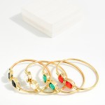 Wholesale metal Cuff Bracelet Glass Crystal Edges D