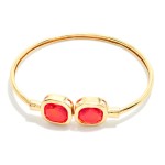 Wholesale metal Cuff Bracelet Glass Crystal Edges D