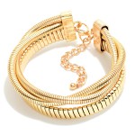 Wholesale layered Metal Coiled Bracelet D